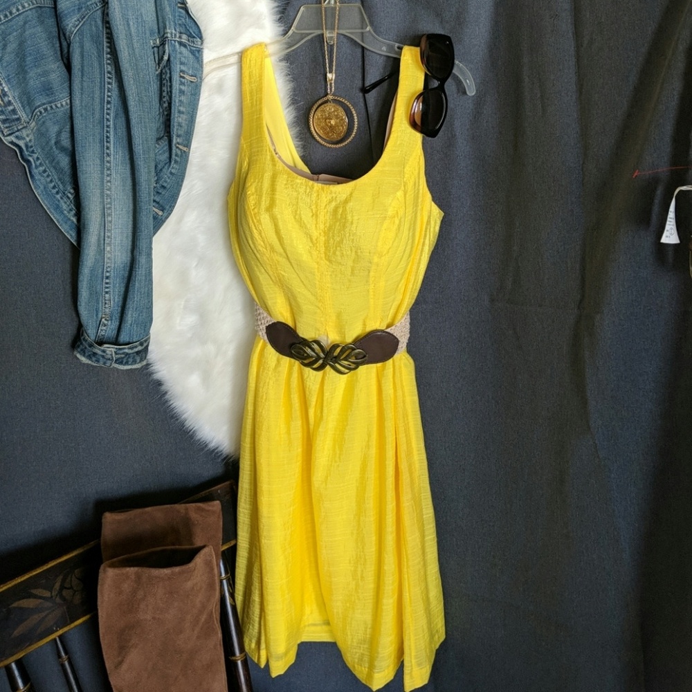 Nine West sz 14 p yellow dress NWT